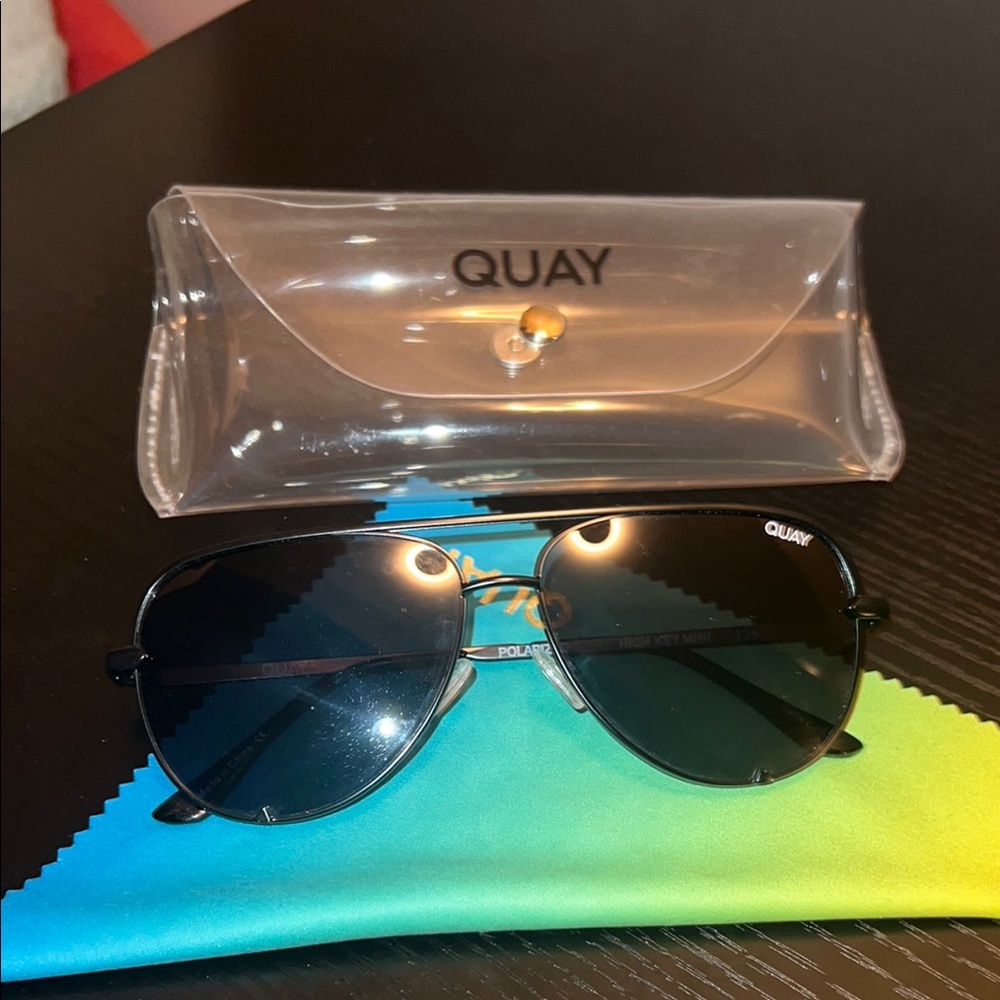 Quay Australia Black Aviator Sunglasses